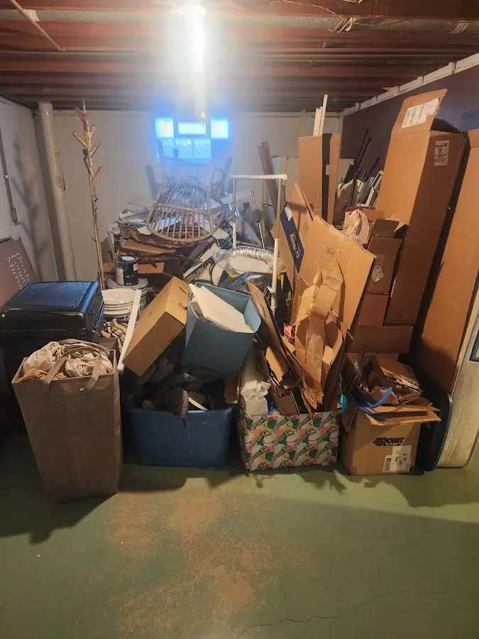 Roll-off dumpster container at job site for Yard Waste Dumpster Rental in Woodlawn